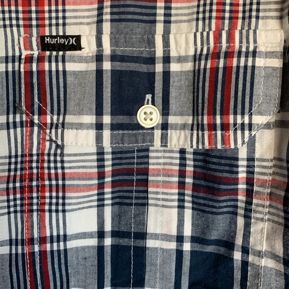 Hurley men’s button down shirt long sleeve size medium classic office preppy - Picture 9 of 14